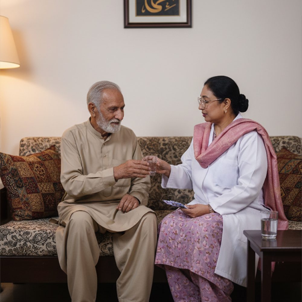 Top doctor at home in karachi, Pakistan by Pakistan's most trusted home health organization awarded by Global Health and Pharma 2025